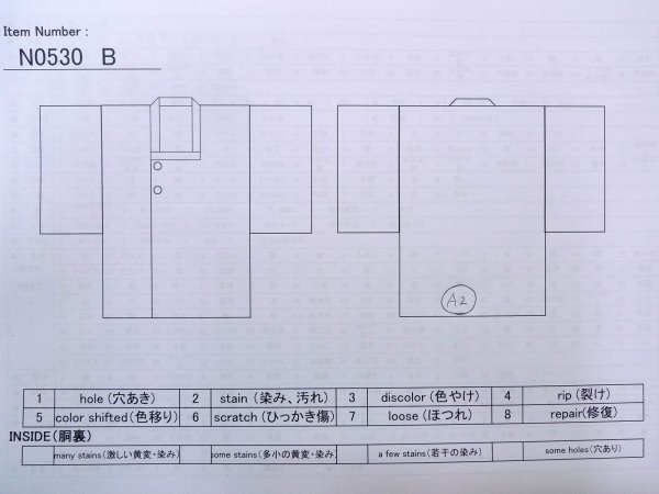 画像12: N0530B  女性用 道行  シルク（正絹）   黒, 葉 【中古】 【USED】 【リサイクル】 ★★★☆☆ (12)