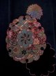 画像5: N0530C  女性用 道行  シルク（正絹）   黒, 菊 【中古】 【USED】 【リサイクル】 ★★☆☆☆ (5)
