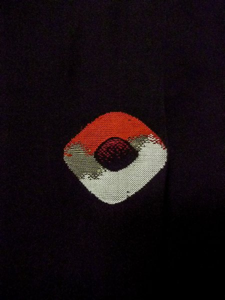 画像7: N0530D  女性用 道行  シルク（正絹）   黒, かのこ 【中古】 【USED】 【リサイクル】 ★★☆☆☆ (7)