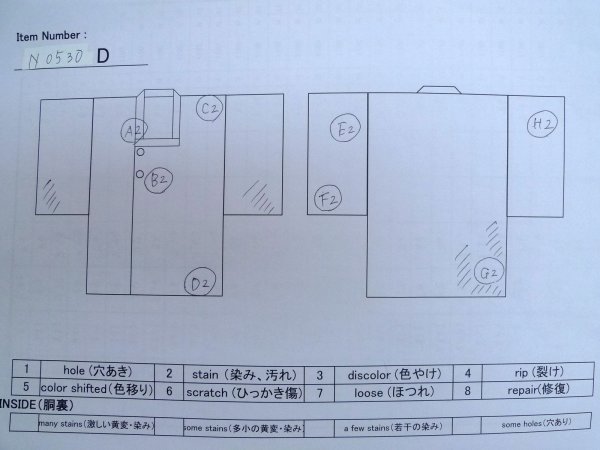 画像13: N0530D  女性用 道行  シルク（正絹）   黒, かのこ 【中古】 【USED】 【リサイクル】 ★★☆☆☆ (13)