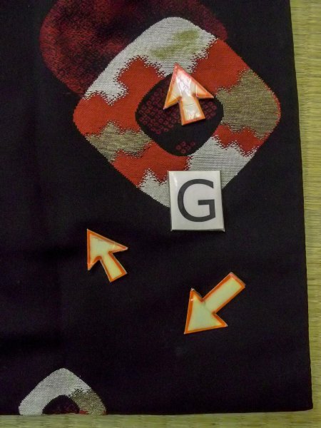 画像20: N0530D  女性用 道行  シルク（正絹）   黒, かのこ 【中古】 【USED】 【リサイクル】 ★★☆☆☆ (20)