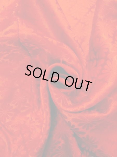 画像30: N0605A  女性用 掛下  シルク(正絹)  光沢のある 赤色, 鳳凰 【中古】 【USED】 【リサイクル】 ★★★☆☆ (30)