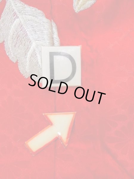 画像35: N0605A  女性用 掛下  シルク(正絹)  光沢のある 赤色, 鳳凰 【中古】 【USED】 【リサイクル】 ★★★☆☆ (35)