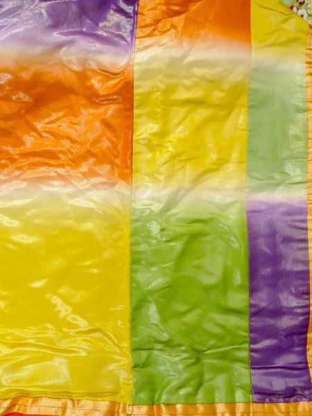 画像10: N0605B  女性用 打掛  シルク(正絹)  光沢のある マルチカラー, ぼかし 【中古】 【USED】 【リサイクル】 ★★★☆☆ (10)