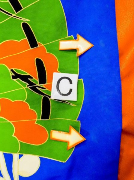 画像34: N0605D  女性用 打掛  シルク(正絹)   青, ぼたん 【中古】 【USED】 【リサイクル】 ★★★☆☆ (34)