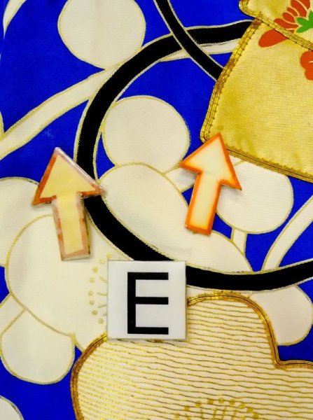 画像37: N0605D  女性用 打掛  シルク(正絹)   青, ぼたん 【中古】 【USED】 【リサイクル】 ★★★☆☆ (37)