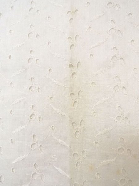 画像5: N0611G  女性用 襦袢 レース襦袢 綿   白, 花 【中古】 【USED】 【リサイクル】 ★★☆☆☆ (5)