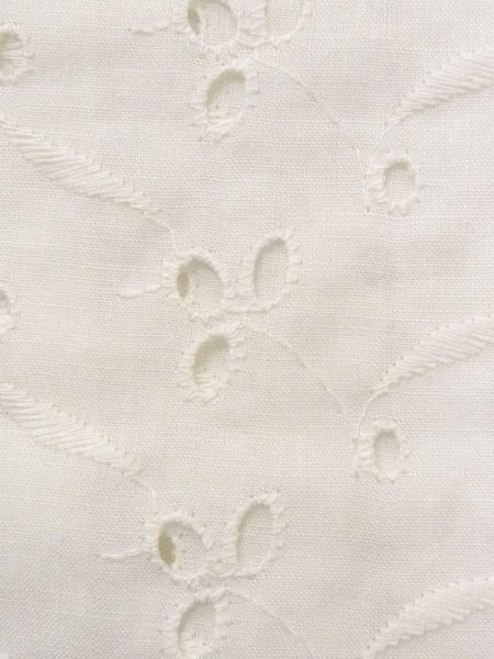 画像7: N0611G  女性用 襦袢 レース襦袢 綿   白, 花 【中古】 【USED】 【リサイクル】 ★★☆☆☆ (7)