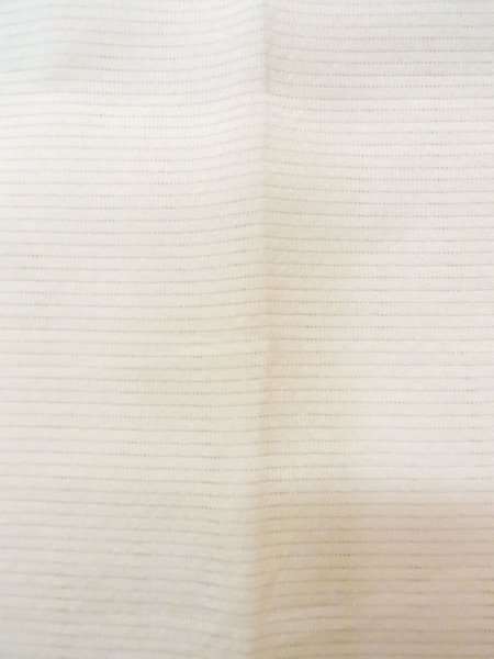 画像7: N0611I  女性用 襦袢  シルク(正絹)   オフ ホワイト, 縞 【中古】 【USED】 【リサイクル】 ★★★☆☆ (7)