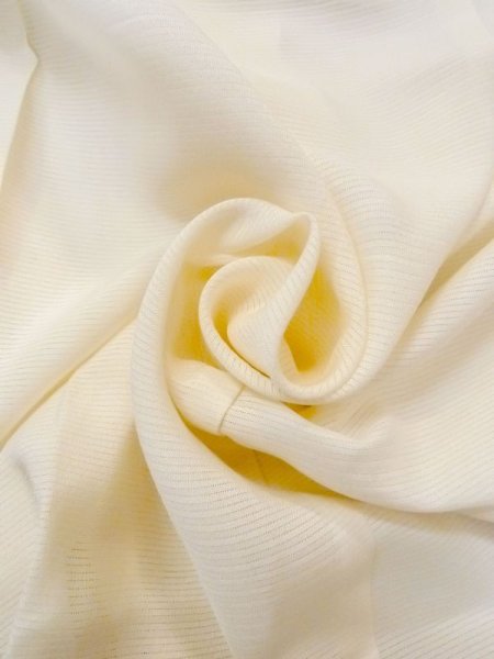 画像12: N0611I  女性用 襦袢  シルク(正絹)   オフ ホワイト, 縞 【中古】 【USED】 【リサイクル】 ★★★☆☆ (12)