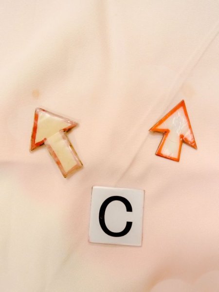 画像16: N0611J  女性用 襦袢  シルク(正絹)  薄い 桃色, ぼかし 【中古】 【USED】 【リサイクル】 ★★☆☆☆ (16)