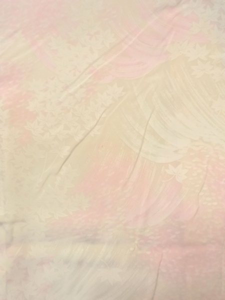 画像3: N0611L  女性用 襦袢  シルク(正絹)  薄い 桃色, もみじ 【中古】 【USED】 【リサイクル】 ★★☆☆☆ (3)