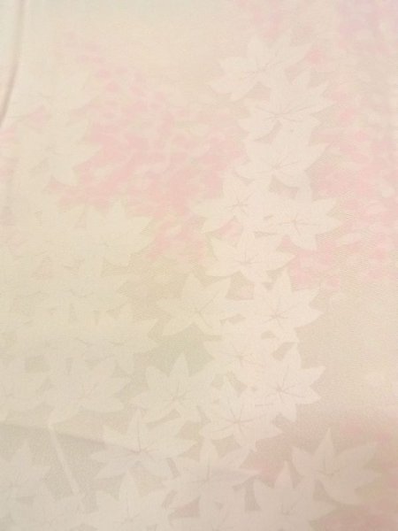 画像5: N0611L  女性用 襦袢  シルク(正絹)  薄い 桃色, もみじ 【中古】 【USED】 【リサイクル】 ★★☆☆☆ (5)