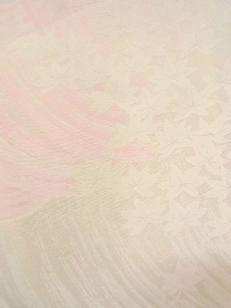 画像7: N0611L  女性用 襦袢  シルク(正絹)  薄い 桃色, もみじ 【中古】 【USED】 【リサイクル】 ★★☆☆☆ (7)