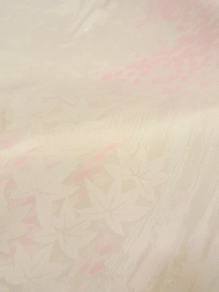 画像8: N0611L  女性用 襦袢  シルク(正絹)  薄い 桃色, もみじ 【中古】 【USED】 【リサイクル】 ★★☆☆☆ (8)