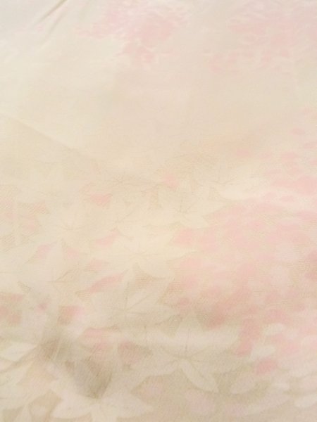 画像9: N0611L  女性用 襦袢  シルク(正絹)  薄い 桃色, もみじ 【中古】 【USED】 【リサイクル】 ★★☆☆☆ (9)