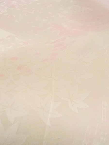 画像10: N0611L  女性用 襦袢  シルク(正絹)  薄い 桃色, もみじ 【中古】 【USED】 【リサイクル】 ★★☆☆☆ (10)