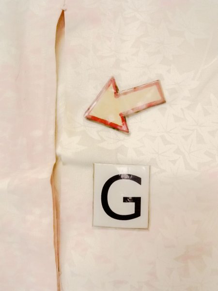 画像20: N0611L  女性用 襦袢  シルク(正絹)  薄い 桃色, もみじ 【中古】 【USED】 【リサイクル】 ★★☆☆☆ (20)