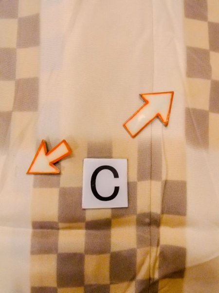 画像16: N0611M  女性用 襦袢 使用感あり シルク(正絹)   ベージュ, 四角 【中古】 【USED】 【リサイクル】 ★★☆☆☆ (16)