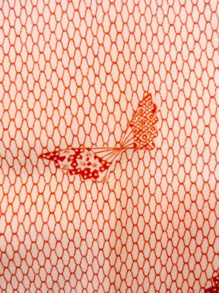 画像7: N0611N  女性用 襦袢  シルク（正絹）   アイボリー, もみじ 【中古】 【USED】 【リサイクル】 ★★★☆☆ (7)