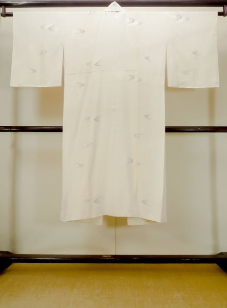 画像2: N0611O  女性用 襦袢  シルク(正絹)   アイボリー, 川 【中古】 【USED】 【リサイクル】 ★★☆☆☆ (2)