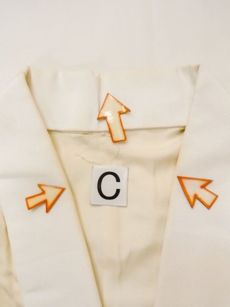 画像16: N0611O  女性用 襦袢  シルク(正絹)   アイボリー, 川 【中古】 【USED】 【リサイクル】 ★★☆☆☆ (16)