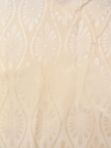 画像3: N0611P  女性用 襦袢  シルク(正絹)   アイボリー, 菊 【中古】 【USED】 【リサイクル】 ★★☆☆☆ (3)