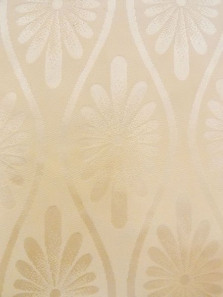 画像5: N0611P  女性用 襦袢  シルク(正絹)   アイボリー, 菊 【中古】 【USED】 【リサイクル】 ★★☆☆☆ (5)