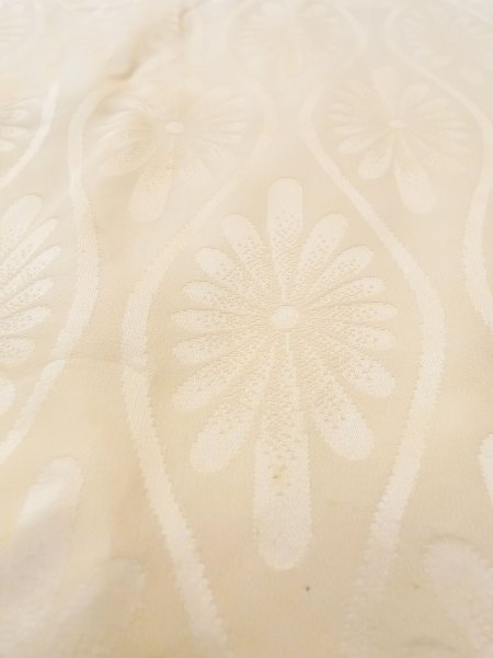 画像10: N0611P  女性用 襦袢  シルク(正絹)   アイボリー, 菊 【中古】 【USED】 【リサイクル】 ★★☆☆☆ (10)