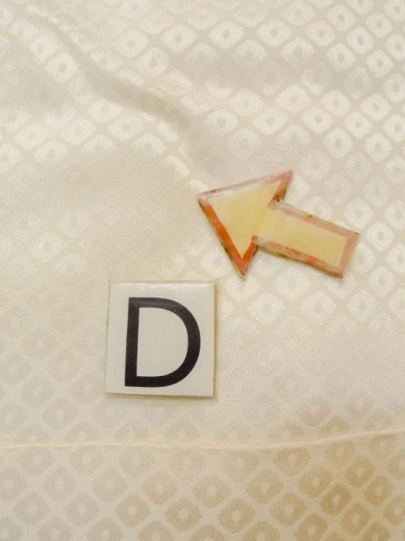 画像17: N0611Q  女性用 襦袢  シルク(正絹)  光沢のある アイボリー, かのこ 【中古】 【USED】 【リサイクル】 ★★☆☆☆ (17)