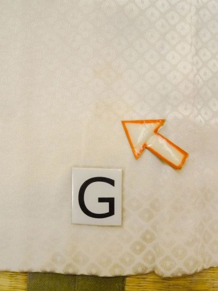 画像20: N0611Q  女性用 襦袢  シルク(正絹)  光沢のある アイボリー, かのこ 【中古】 【USED】 【リサイクル】 ★★☆☆☆ (20)