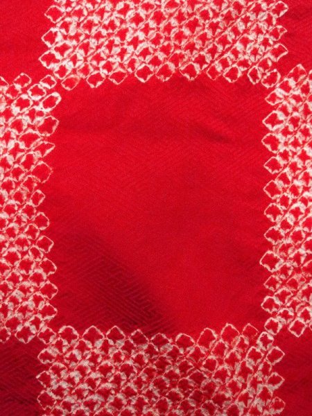 画像6: N0611S  女性用 襦袢  シルク（正絹）  光沢のある 赤色, かのこ 【中古】 【USED】 【リサイクル】 ★★★☆☆ (6)