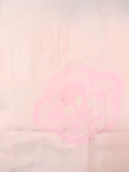 画像3: N0611U  女性用 襦袢  シルク(正絹)  淡い 桃色, 菊 【中古】 【USED】 【リサイクル】 ★★☆☆☆ (3)