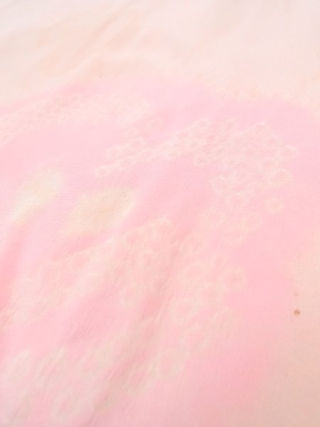 画像8: N0611U  女性用 襦袢  シルク(正絹)  淡い 桃色, 菊 【中古】 【USED】 【リサイクル】 ★★☆☆☆ (8)