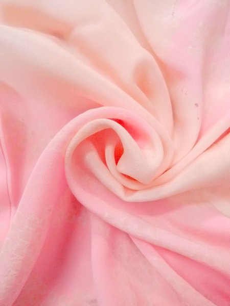 画像12: N0611U  女性用 襦袢  シルク(正絹)  淡い 桃色, 菊 【中古】 【USED】 【リサイクル】 ★★☆☆☆ (12)