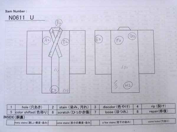 画像13: N0611U  女性用 襦袢  シルク(正絹)  淡い 桃色, 菊 【中古】 【USED】 【リサイクル】 ★★☆☆☆ (13)