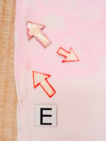 画像18: N0611U  女性用 襦袢  シルク(正絹)  淡い 桃色, 菊 【中古】 【USED】 【リサイクル】 ★★☆☆☆ (18)