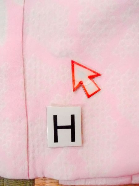 画像21: N0611U  女性用 襦袢  シルク(正絹)  淡い 桃色, 菊 【中古】 【USED】 【リサイクル】 ★★☆☆☆ (21)