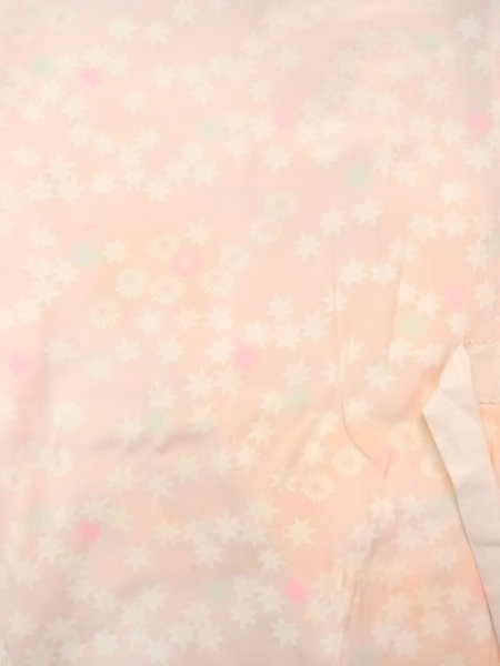 画像3: N0611W  女性用 襦袢  シルク(正絹)  淡い 桃色, 菊 【中古】 【USED】 【リサイクル】 ★☆☆☆☆ (3)
