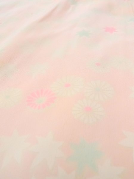 画像9: N0611W  女性用 襦袢  シルク(正絹)  淡い 桃色, 菊 【中古】 【USED】 【リサイクル】 ★☆☆☆☆ (9)