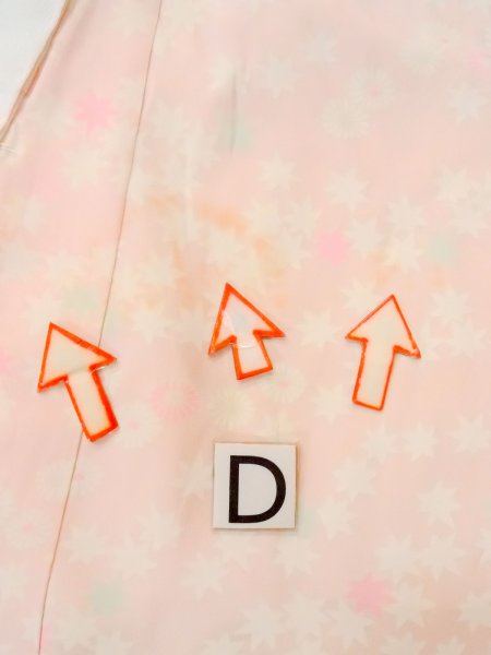 画像17: N0611W  女性用 襦袢  シルク(正絹)  淡い 桃色, 菊 【中古】 【USED】 【リサイクル】 ★☆☆☆☆ (17)