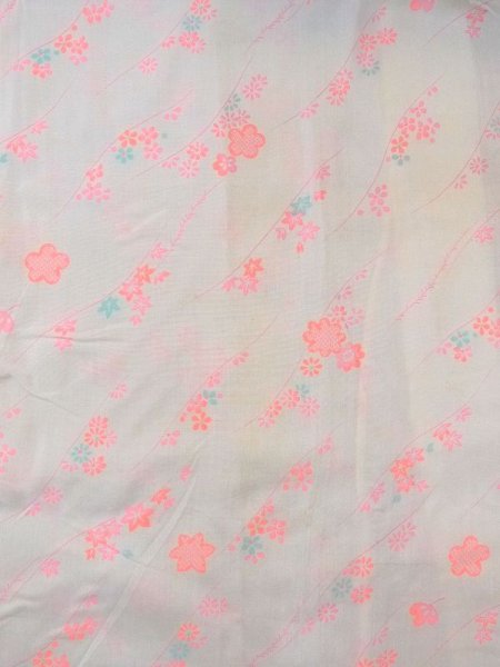 画像3: N0611Y  女性用 襦袢 汚れ/シミ 綿   白, 花 【中古】 【USED】 【リサイクル】 ★☆☆☆☆ (3)