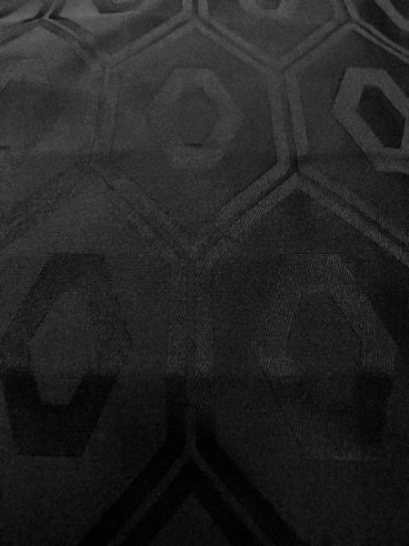 画像7: N0624C 端切れ 女性用着物 シルク(正絹)   黒 亀甲 【中古】 【USED】 【リサイクル】 ★★★★☆ (7)