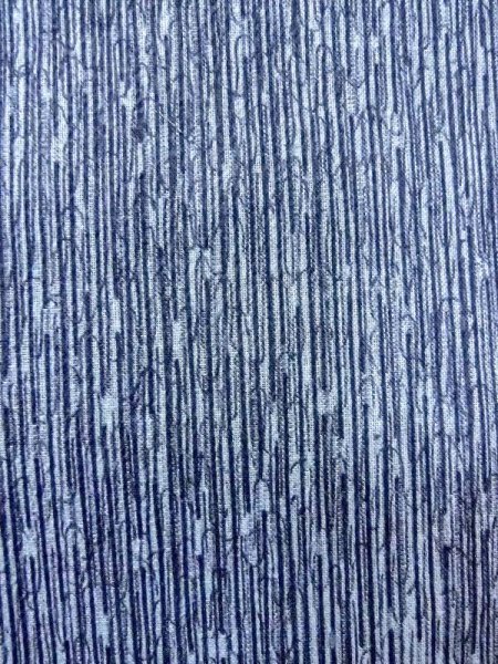 画像3: N0624M 端切れ 女性用着物 綿  灰色がかった 水色 線 【中古】 【USED】 【リサイクル】 ★★★★☆ (3)