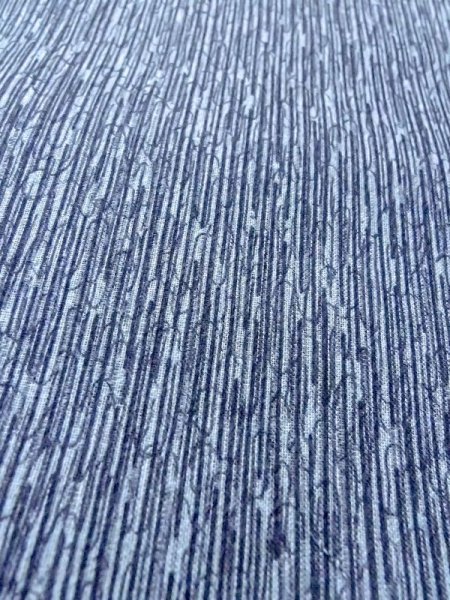 画像6: N0624M 端切れ 女性用着物 綿  灰色がかった 水色 線 【中古】 【USED】 【リサイクル】 ★★★★☆ (6)