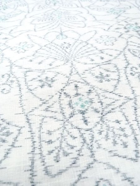 画像8: N0624U 端切れ 女性用着物 ウール   白 蝶々 【中古】 【USED】 【リサイクル】 ★★★☆☆ (8)