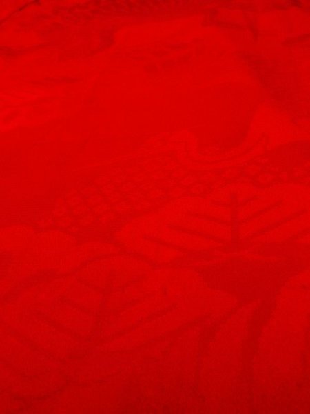 画像8: N0629A  女性用 女の子 子供用、半衿付き シルク(正絹)   赤色,  【中古】 【USED】 【リサイクル】 ★☆☆☆☆ (8)