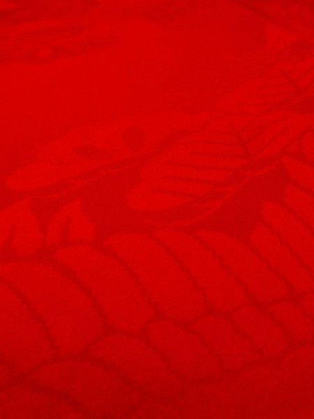 画像10: N0629A  女性用 女の子 子供用、半衿付き シルク(正絹)   赤色,  【中古】 【USED】 【リサイクル】 ★☆☆☆☆ (10)