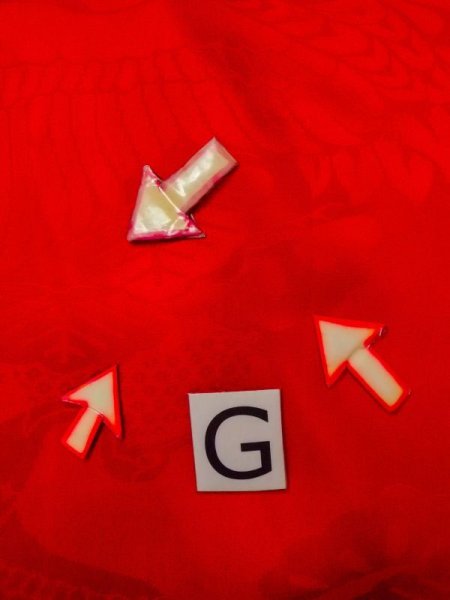 画像20: N0629A  女性用 女の子 子供用、半衿付き シルク(正絹)   赤色,  【中古】 【USED】 【リサイクル】 ★☆☆☆☆ (20)