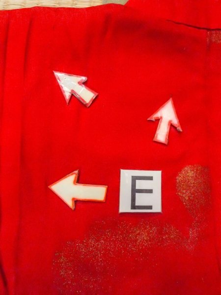 画像18: N0629C  女性用 女の子  シルク(正絹)   赤色, 雲 【中古】 【USED】 【リサイクル】 ★★☆☆☆ (18)